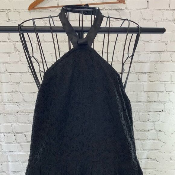 Rodarte Black Lace Goth Prom Punk Halter Dress 9 - Picture 2 of 7